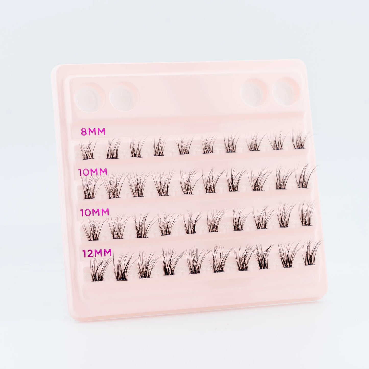 Project Beauty - Individual Cluster Eyelashes - 'Every Day Glam' theme - Wispy, Flared, Soft Glam. Image shows the product out of it's packaging against a white background.